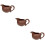 3Pcs Chocolate Ceramic Creamer Jug for Coffee Table and Restaurant 8