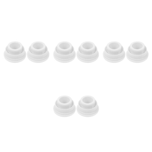 8Pcs Pool Ladder Plugs White Rubber Stoppers Non-Slip Replacement Caps 2