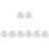8Pcs Pool Ladder Plugs White Rubber Stoppers Non-Slip Replacement Caps 7