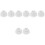 8Pcs Pool Ladder Plugs White Rubber Stoppers Non-Slip Replacement Caps 8