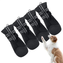 Dog Shoes for Hot Pavement 4 Piece Anti-Slip Pet Supplies Dog Paws Wound Recovery Boot for Hiking Walking Outdoor XL