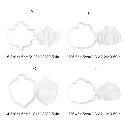 Thanksgiving-Keksformen-Set, 4-teilig 2