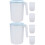 2Sets Blue Fridge Water Kettle Cold Drink Holder with Lid 5