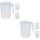 2Sets Blue Fridge Water Kettle Cold Drink Holder with Lid 6