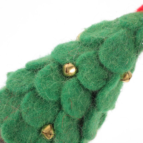 Wool Felt Christmas Tree Decoration Green 1 Pack 2