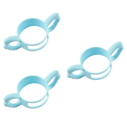 3Pcs Blue Infant Feeding Bottle Handle Silicone for Baby Use 1