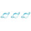 3Pcs Blue Infant Feeding Bottle Handle Silicone for Baby Use 6