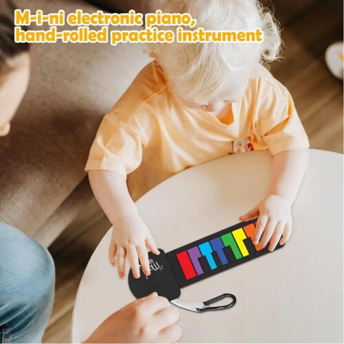 Regnbåge Roll-Up Piano Nyckelring 2