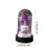 LED Rose Bear Night Light with Blue Preserved Flower and 3