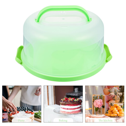 Portable Cake Carrier with Lid Plastic Rectangular 1Set 2