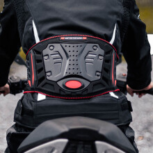 Ceinture rénale professionnelle pour moto en coque en PP noire et rouge, respirante, pour le cyclisme