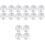 16Pièces Adaptateurs Table Verre Disques Aluminium Argent Ronds 2