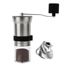 Ręczny Młynek do Kawy z Żarnami Ze Stali Nierdzewnej - Pojemność 1,12 Uncji, Młynek Ręczny do Espresso, Przelewowego i Cold Brew