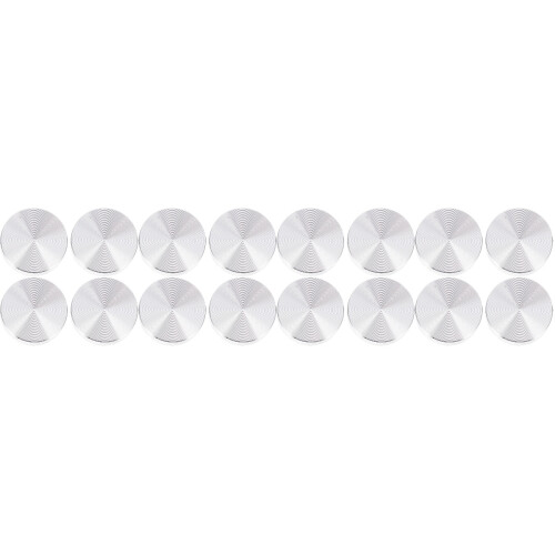 16Pièces Adaptateurs Table Verre Disques Aluminium Argent Ronds 2