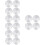 16Pièces Adaptateurs Table Verre Disques Aluminium Argent Ronds 5