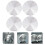 16Pièces Adaptateurs Table Verre Disques Aluminium Argent Ronds 7