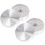 16Pièces Adaptateurs Table Verre Disques Aluminium Argent Ronds 8