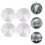 16Pièces Adaptateurs Table Verre Disques Aluminium Argent Ronds 9