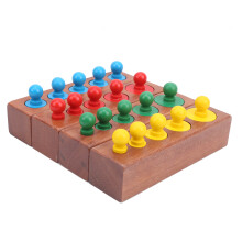 Pincer Grip Development Tool til børn, Montessori farvede cylindre, der forbedrer visuelle diskriminationsevner, selvkorrigerende pædagogisk