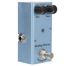 Guitar Effects Pedal with Analog Chorus, Easy Carry Chorus Unit Featuring Durable Metal Shell and Pure Signal True Bypass, Depth And Rate Knobs for