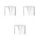 3Pièces Support Cônes Glace Acrylique Transparent Rangement Cuisine 1