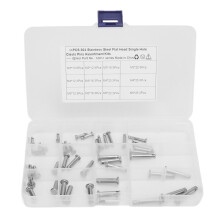 Shape Clevis Pin Kit, Widely Used Stainless Steel Fastener with Single Hole Round Pin Design, Resistant to Oxidation and Corrosion Flat Head