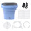Foldable Design Portable Washer, Mini Washing Machine with Soft Drying Function, Compact Bucket Unit with Drain Basket and High Speed Motor, 1