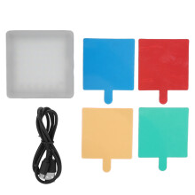 Built to Last On-Camera LED Light Panel with49High-Output LEDs, Rechargeable800mAh Battery and Inductive Touch Control, Convenient Design with USB