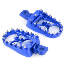 Estriberas antideslizantes giratorias de 360 grados con dientes desmontables y reemplazables, y plataforma ultra ancha para modelos Harley Dyna
