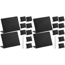 2Ensembles Mini Ardoises Noires Pour Étiquettes Buffet