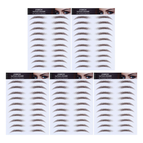 10Pièces Stickers Sourcils Marron Transfert Facile Usage