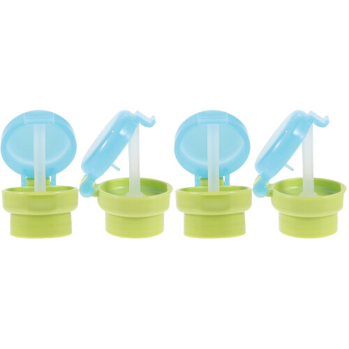 4Pièces Couvercles Réutilisables Vert Pour Bouteille Enfant