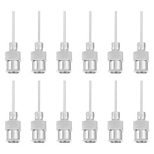 36Pcs Stainless Steel Dispensing Needle Kit Precision Blunt Tip Silver