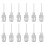 36Pcs Stainless Steel Dispensing Needle Kit Precision Blunt Tip Silver 1