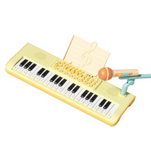 Organ électronique de 37 touches avec microphone, kit de piano électrique pour enfants, jaune