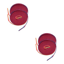 4Pairs Durable Flat Polyester Shoelaces Multi Color for Casual Shoes