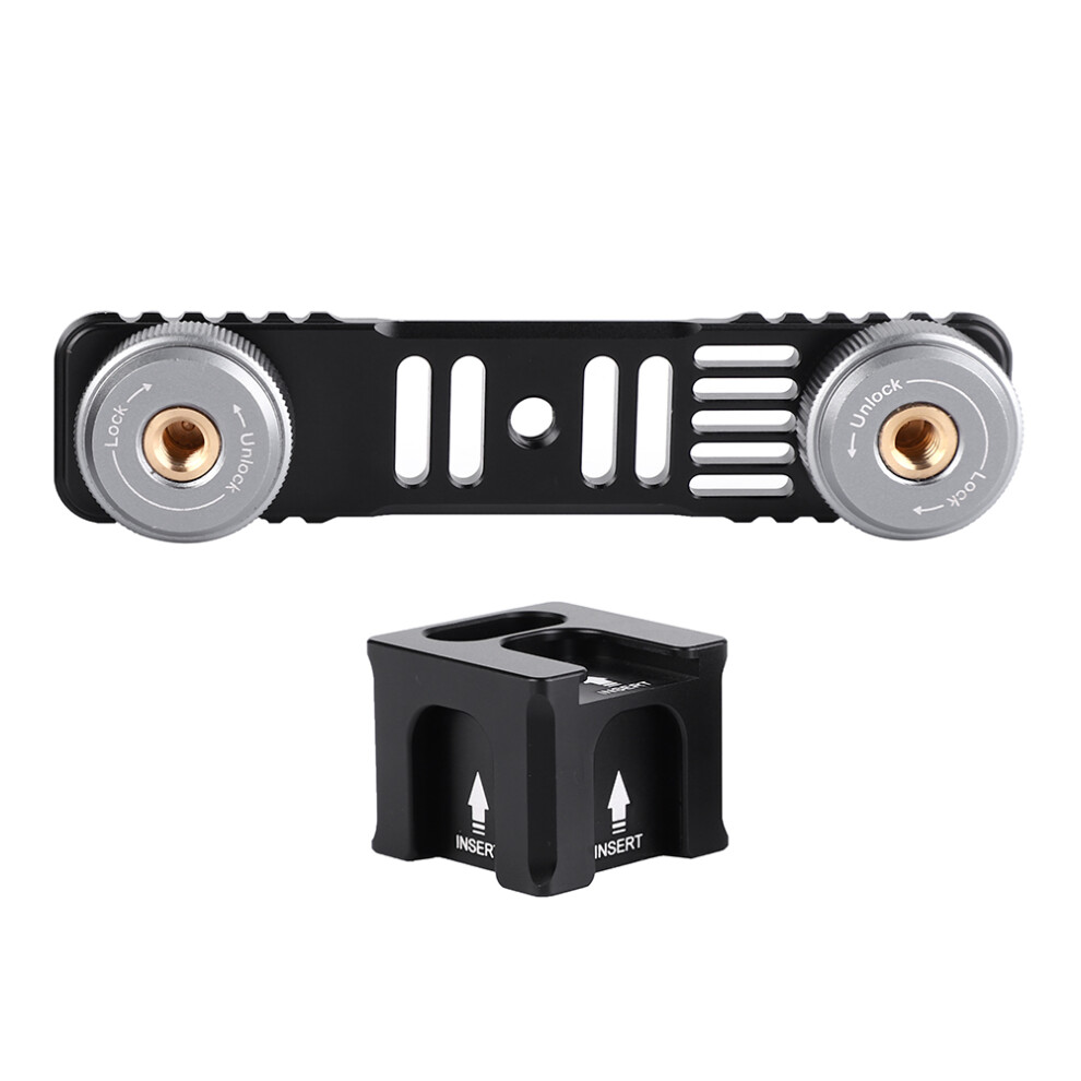 360Degree Rotation Design Cold Shoe Adapter Camera Monitor Holder Adjustable Field Monitor Mount High Quality Aluminum Alloy Damping Adjustable 9014198275912