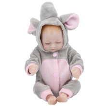 Silicone Full Body Baby Dolls Reborn Baby Doll Set Dress Up Dolls Great Gift Playmate Miniature Realistic Newborn Baby Doll Washable Full Body Doll