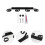 5Sets Black Nail-Free Wall Stemware Rack with Hanging Drain Slots 7