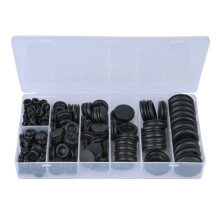 Flame Retardant Rubber Grommet Assortment Kit Snap Affixing Drill Holes Flexible And Durable Rubber Electrical Conductor Gasket Ring Set For Wiring