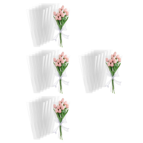 200Pièces Cellophane Transparente Pour Fleurs Bouquet Durable