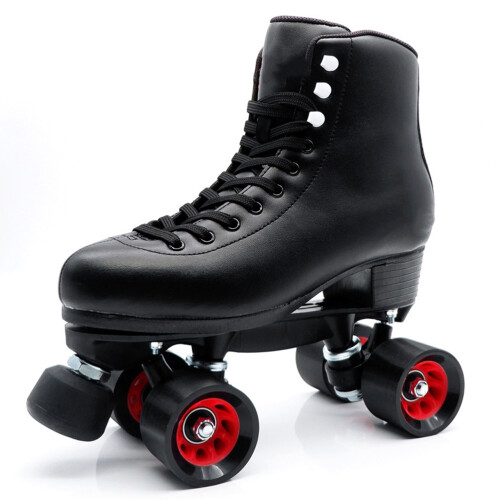 1Ensemble Accessoires Rollers Roues PU Robustes Noires Pour Rues 2