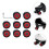 1Ensemble Accessoires Rollers Roues PU Robustes Noires Pour Rues 8