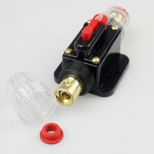 Disjoncteur en ligne 12-24 V CC pour protection contre les surintensités, boîtier étanche, fusible en ligne à réarmement manuel avec fonction