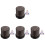 4Sets ABS Cups Brown Lightweight Rolling Cups for Party Use 1
