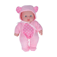 Poseable Baby Doll with Soft Vinyl Head, Fine Details8Inch Realistic Infant Doll with Movable Limbs and Lifelike Features, Washable Removable