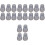 20Pcs Grey Replacement for Stethoscope Durable and Universal 3