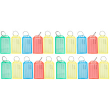 50Pièces Étiquettes Clés Colorées En Plastique Avec Anneaux Résistants