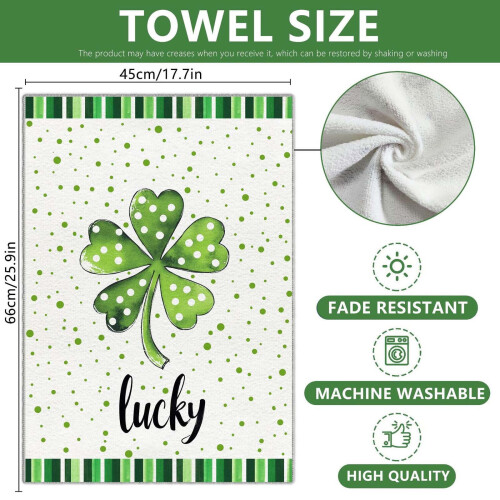 Torchons de cuisine en coton Irish Day, lot de 3 1
