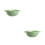 2Pcs Premium Ceramic Double Handle Salad Bowls Green Dishwasher Safe 1